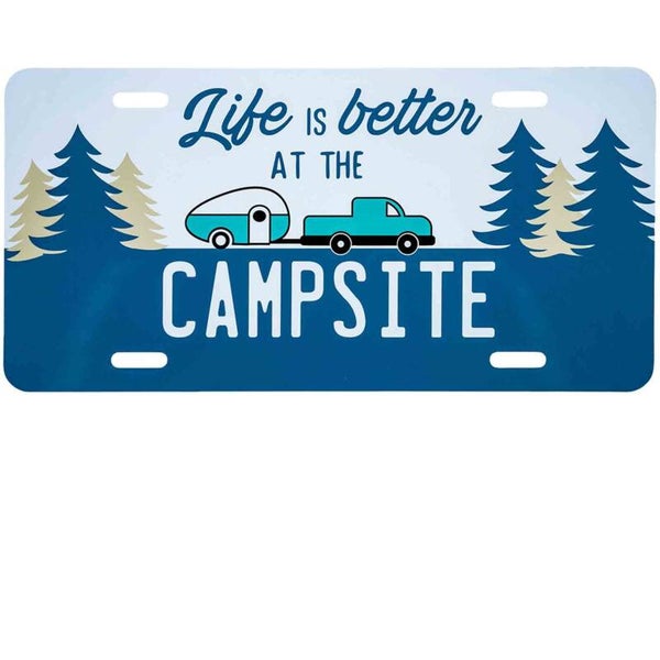 Life is better at the Campsite Novelty License Plate