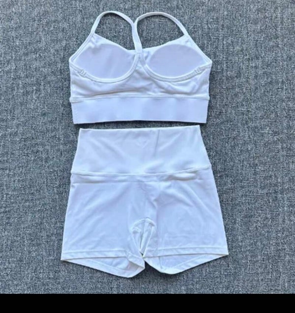 Lulu bra and biker shorts set