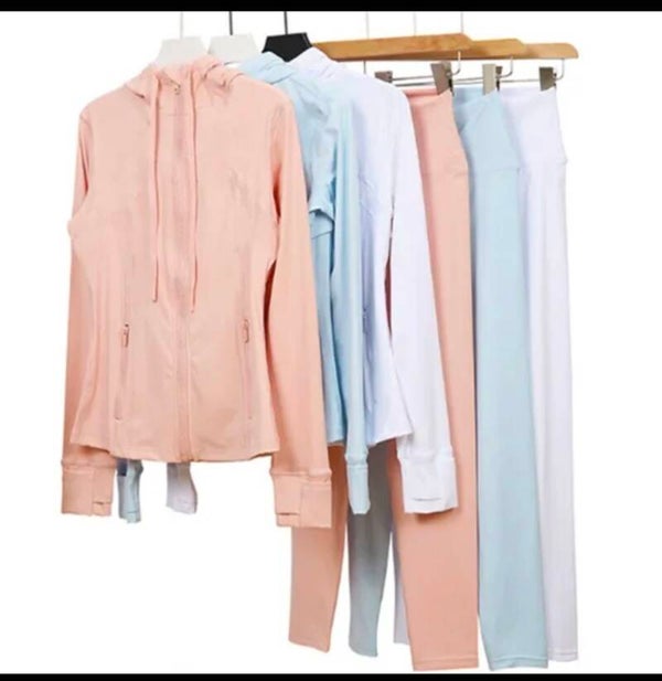 Lululemon hooded jacket with leggings set