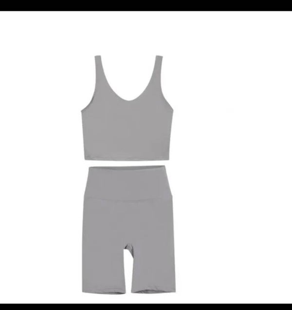 Lulu tank top and biker shorts set
