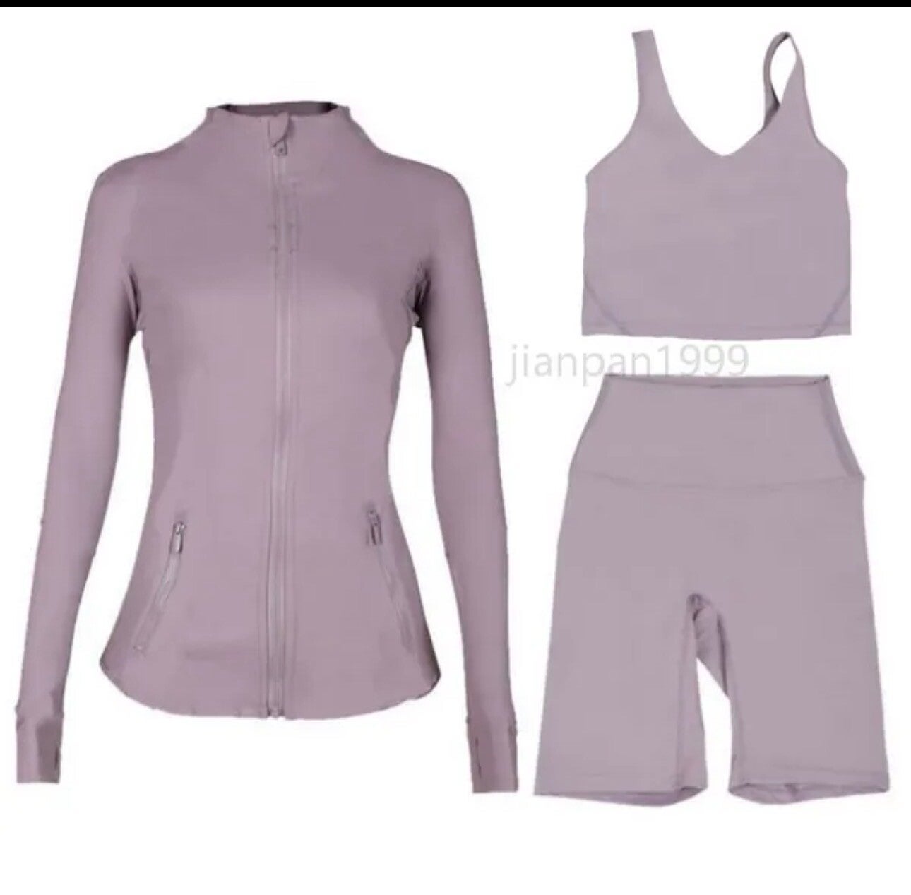 Lululemon jacket tank top and leggings set