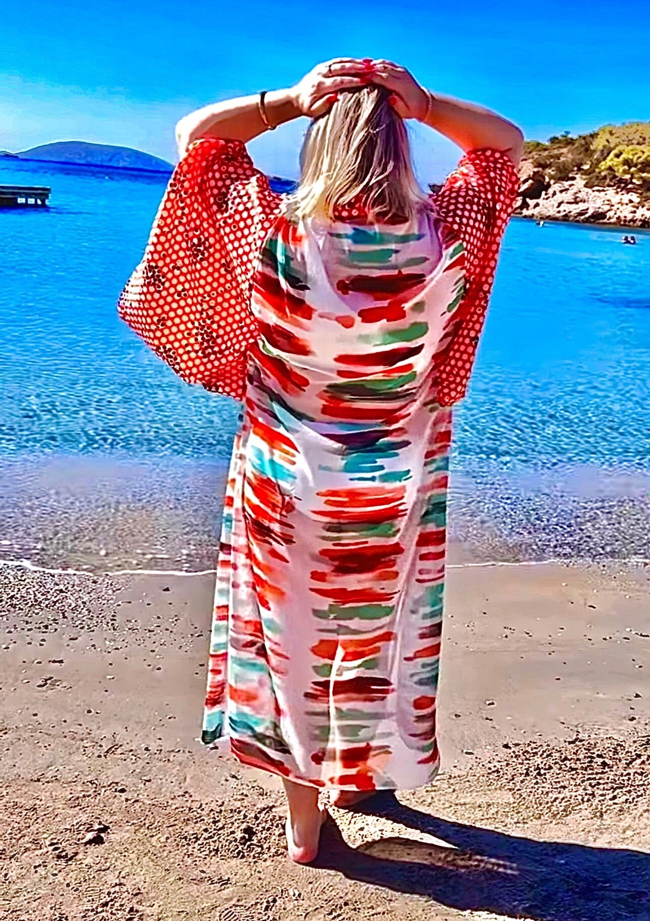A Greek Summer wrapped in a ditales kimono