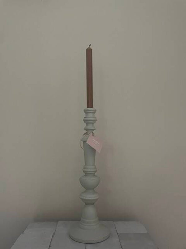 vintage kandelaar klei kleur 40 cm hoog
