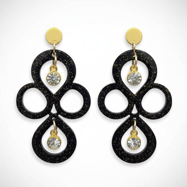 Riviera Noir Statement Earrings