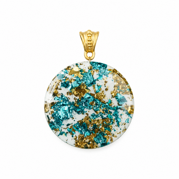 Aqua Gold Fragment Pendant
