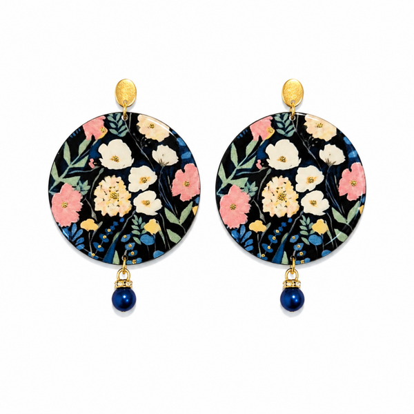 Midnight Bloom Statement Earrings