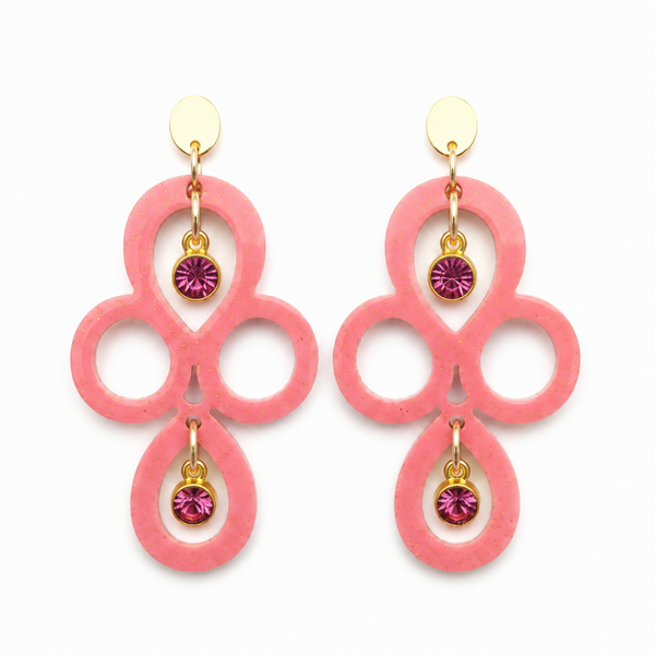 Riviera Blush Statement Earrings