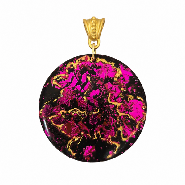 Fuchsia Gold Fragment Pendant