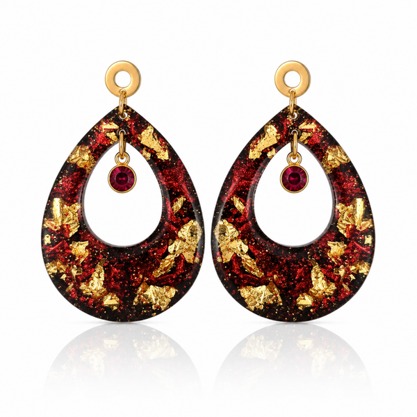 Scarlet Aura Statement Earrings