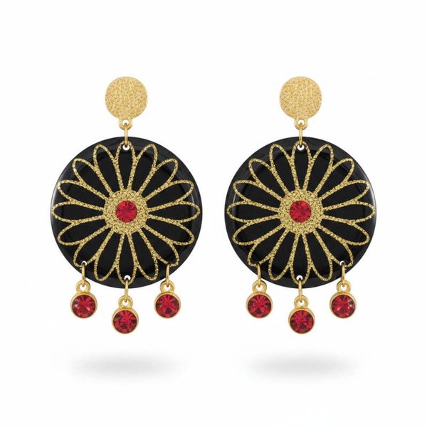 Noir Soleil Statement Earrings