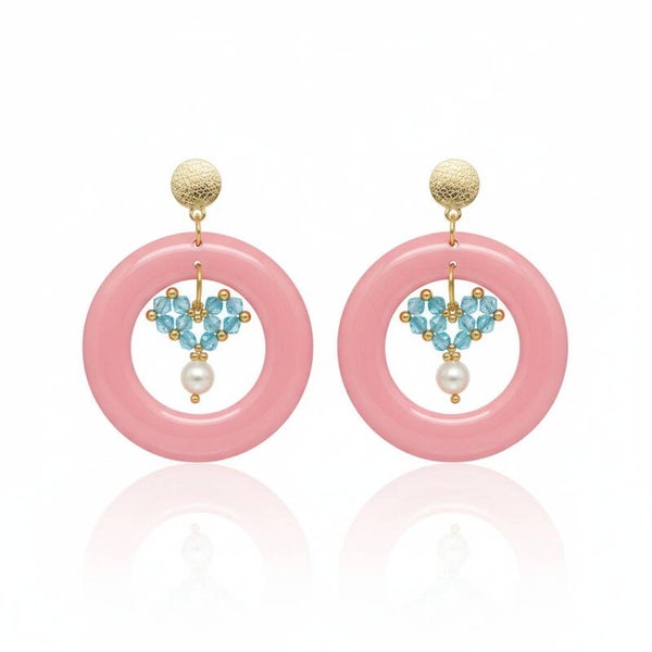 Riviera Rosé Statement Earrings