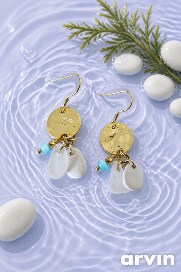 Collection "Les trésors de Margaux" Boucles aquatiques