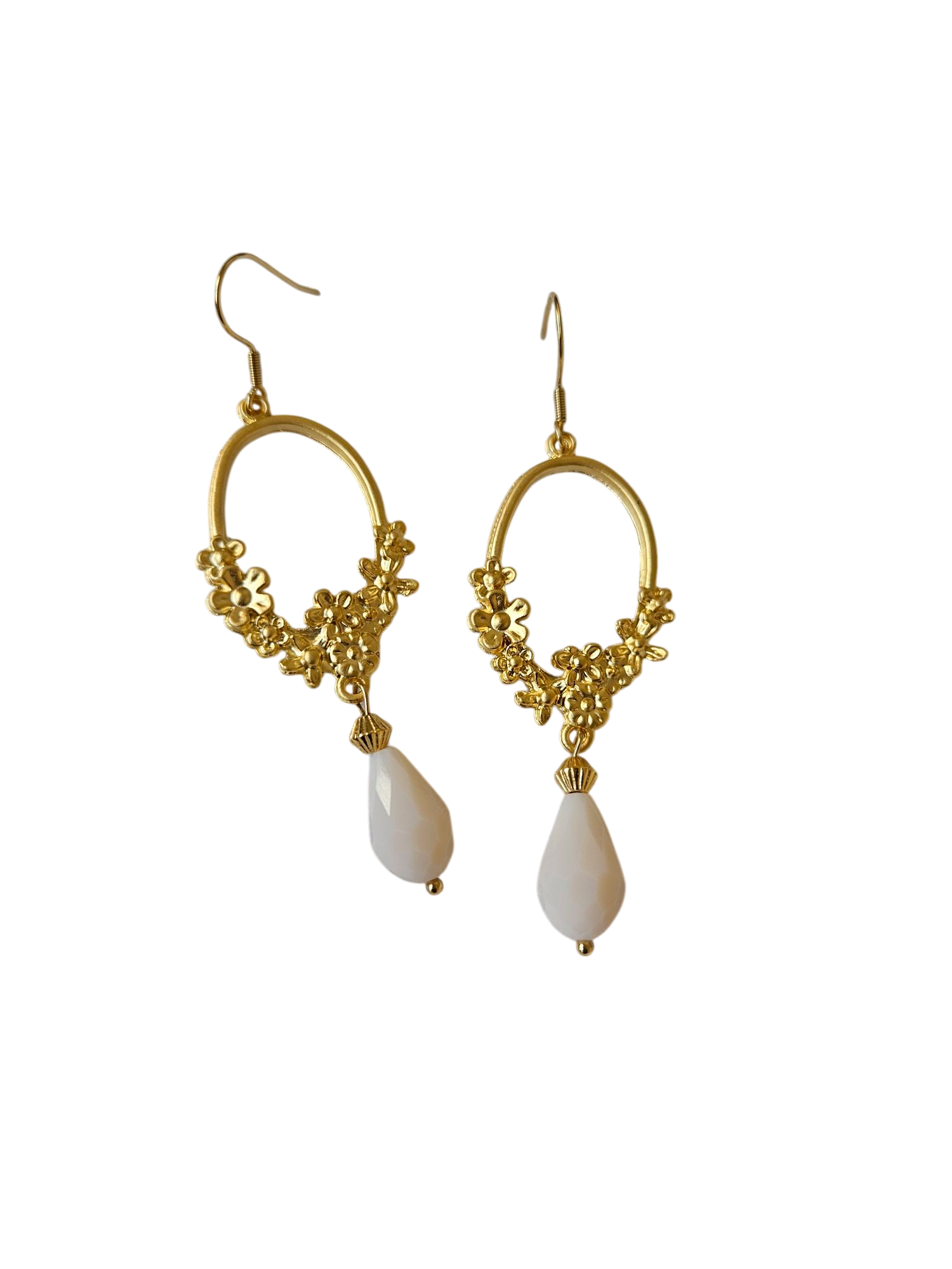 Boucles d'oreilles plaqué or " Renaissance printanière "