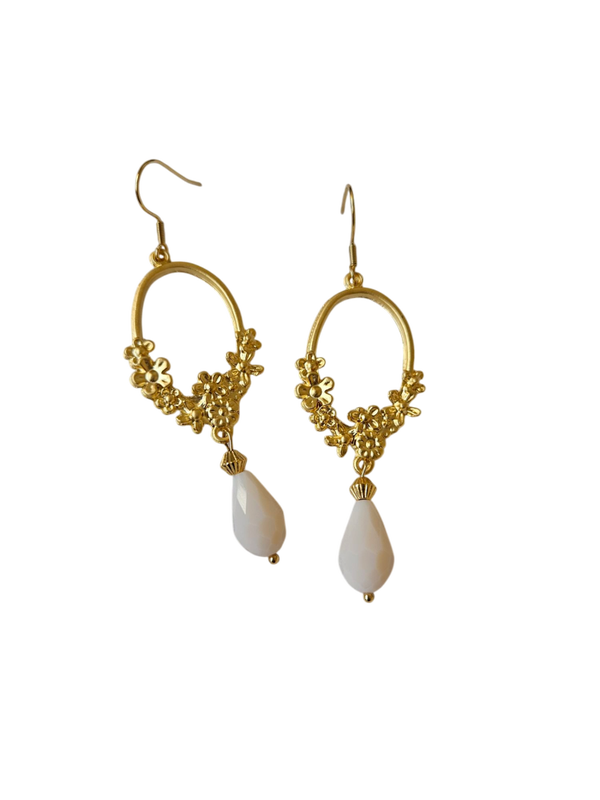 Boucles d'oreilles plaqué or " Renaissance printanière "