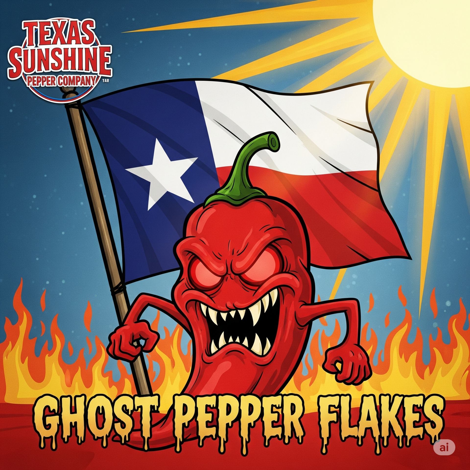 Texas Sunshine Crushed Ghost Pepper Flakes