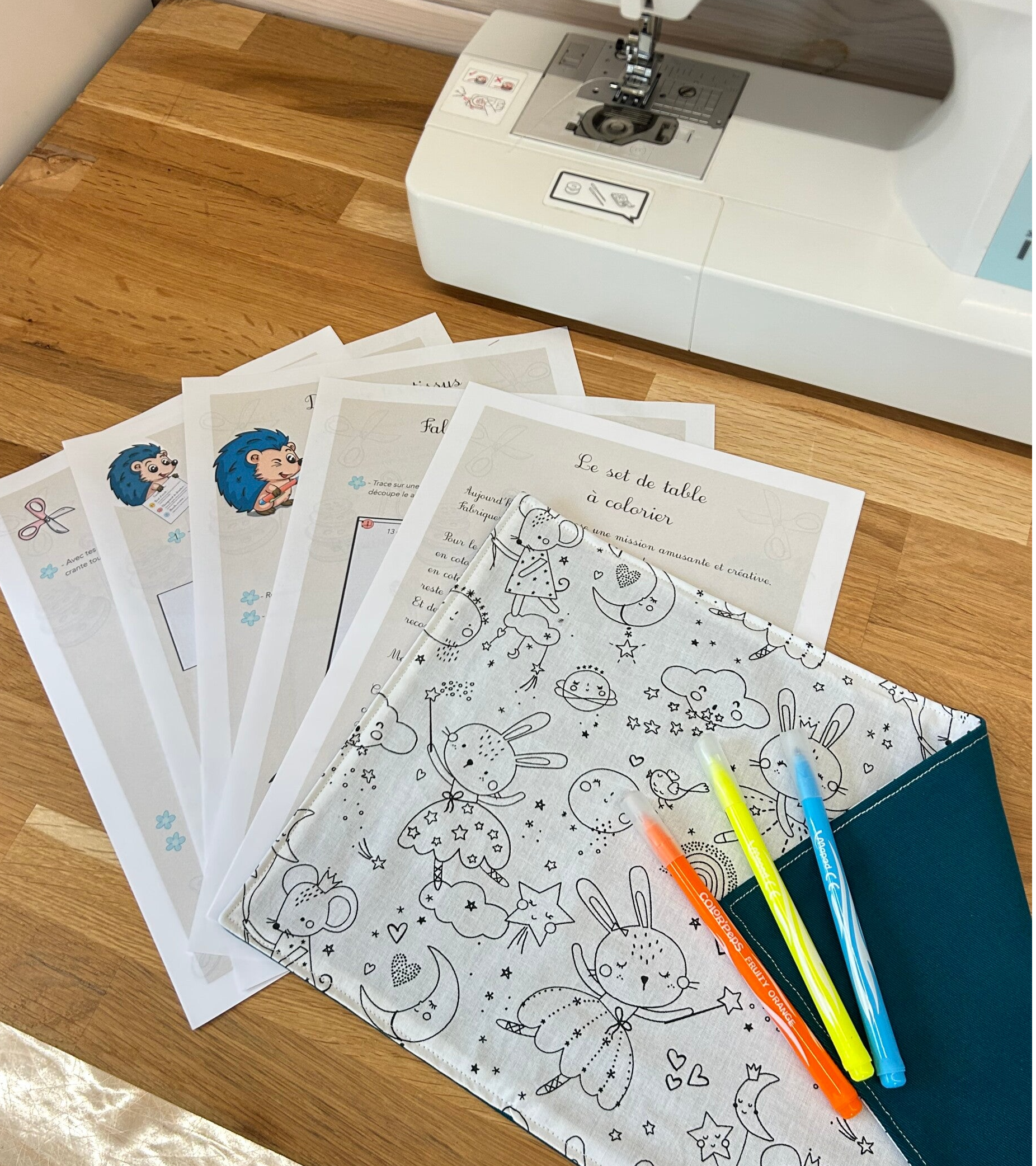 Tuto PDF à Télécharger " Set de Table à Colorier "