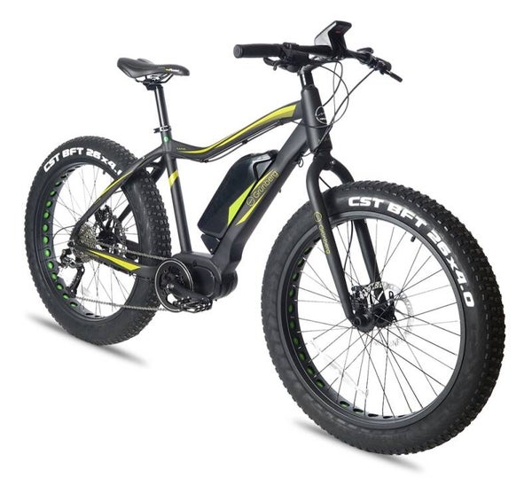 Fat tire 26" eBike electrische fiets, 9 versnelling, antraciet, aluminium