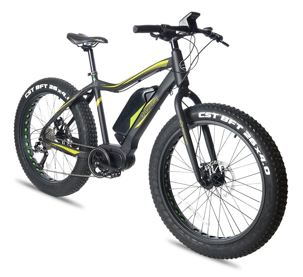 Fat tire 26" eBike electrische fiets, 9 versnelling, antraciet, aluminium