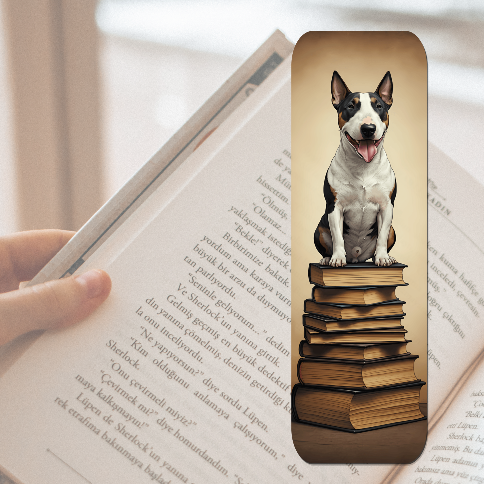 Boekenlegger vintage hond