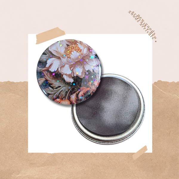 Button koelkastmagneet peony