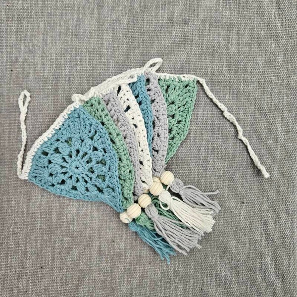 Slingers vlaggetjes, blauw