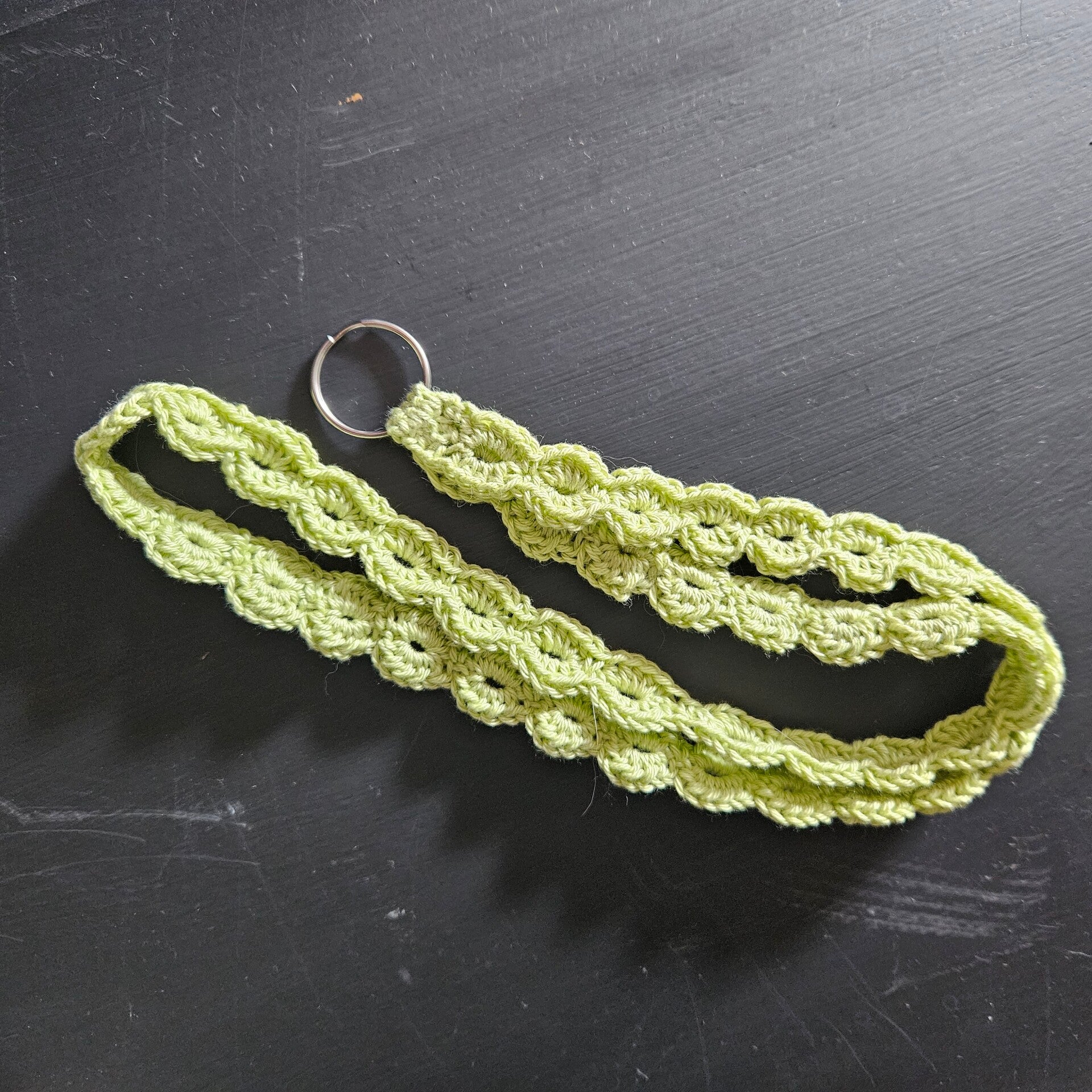 Keycord  lang, daisy, Gelbgrun