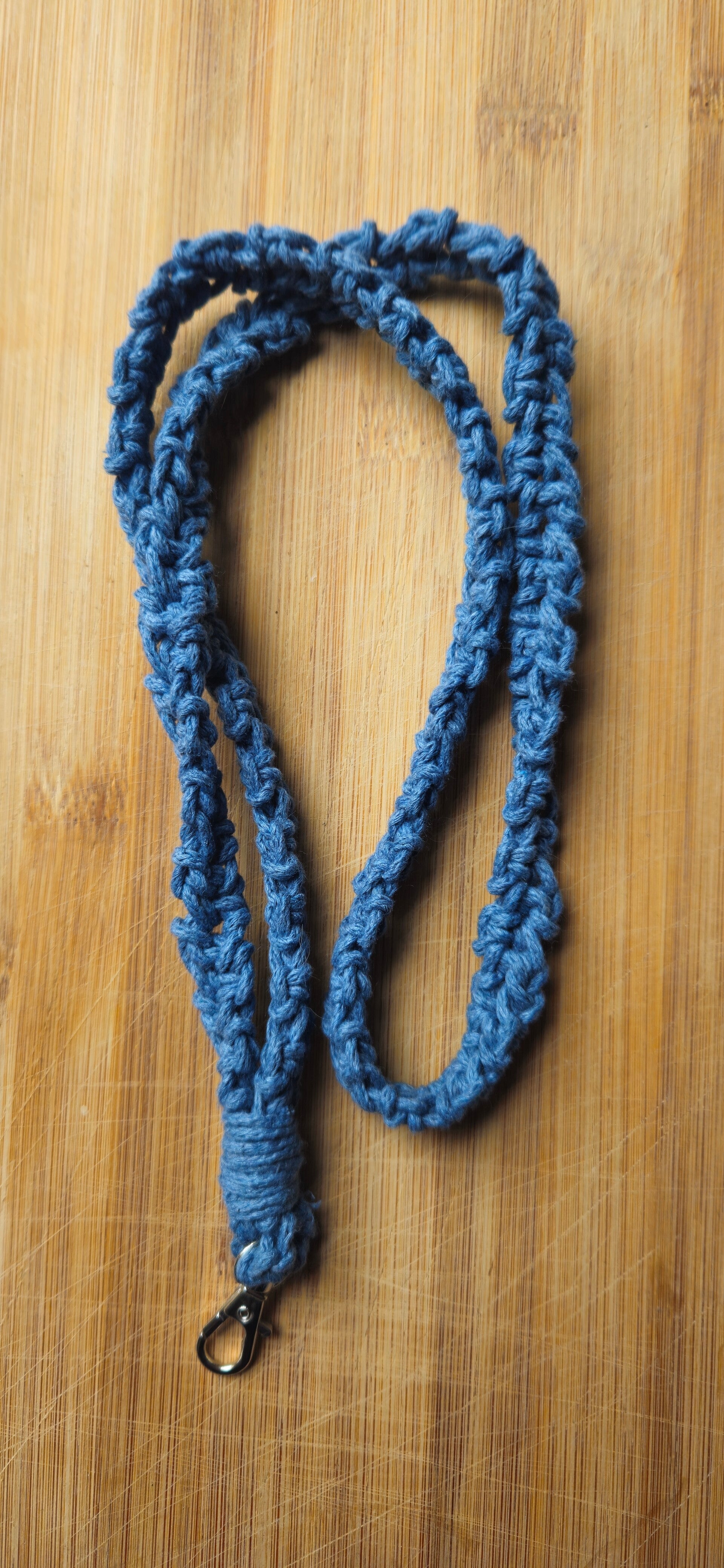 Keycord Lang, blauw grijs