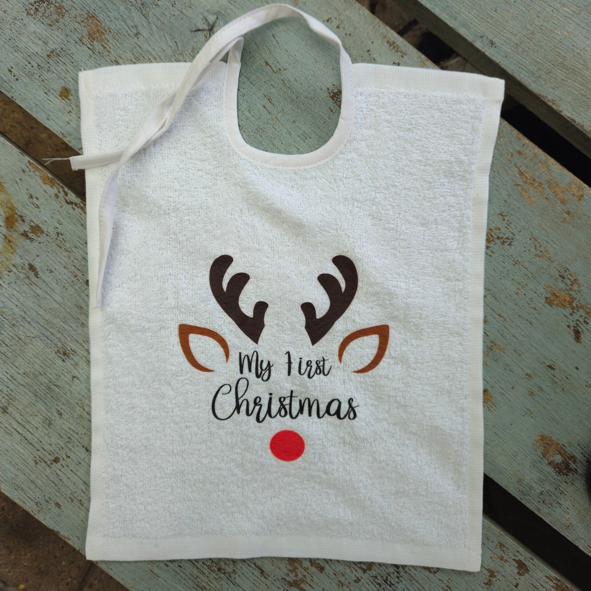 Slabbertje, slabbertje first christmas badstof