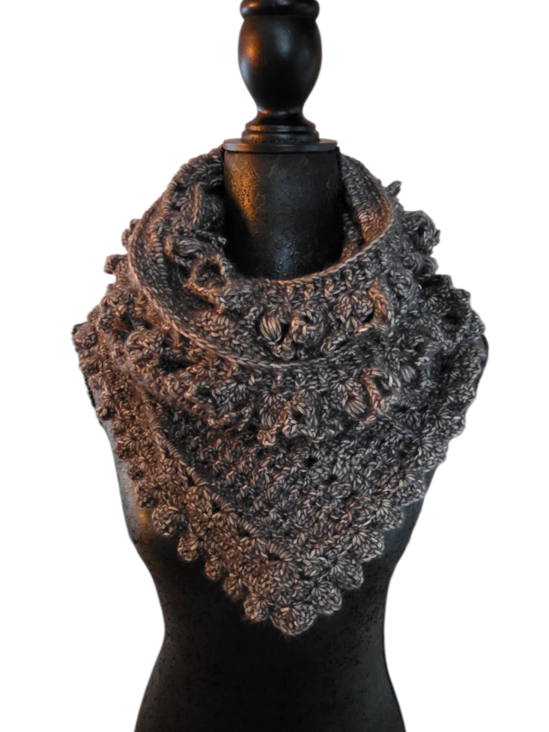 Colsjaal dutch scarf, grijs tape brush