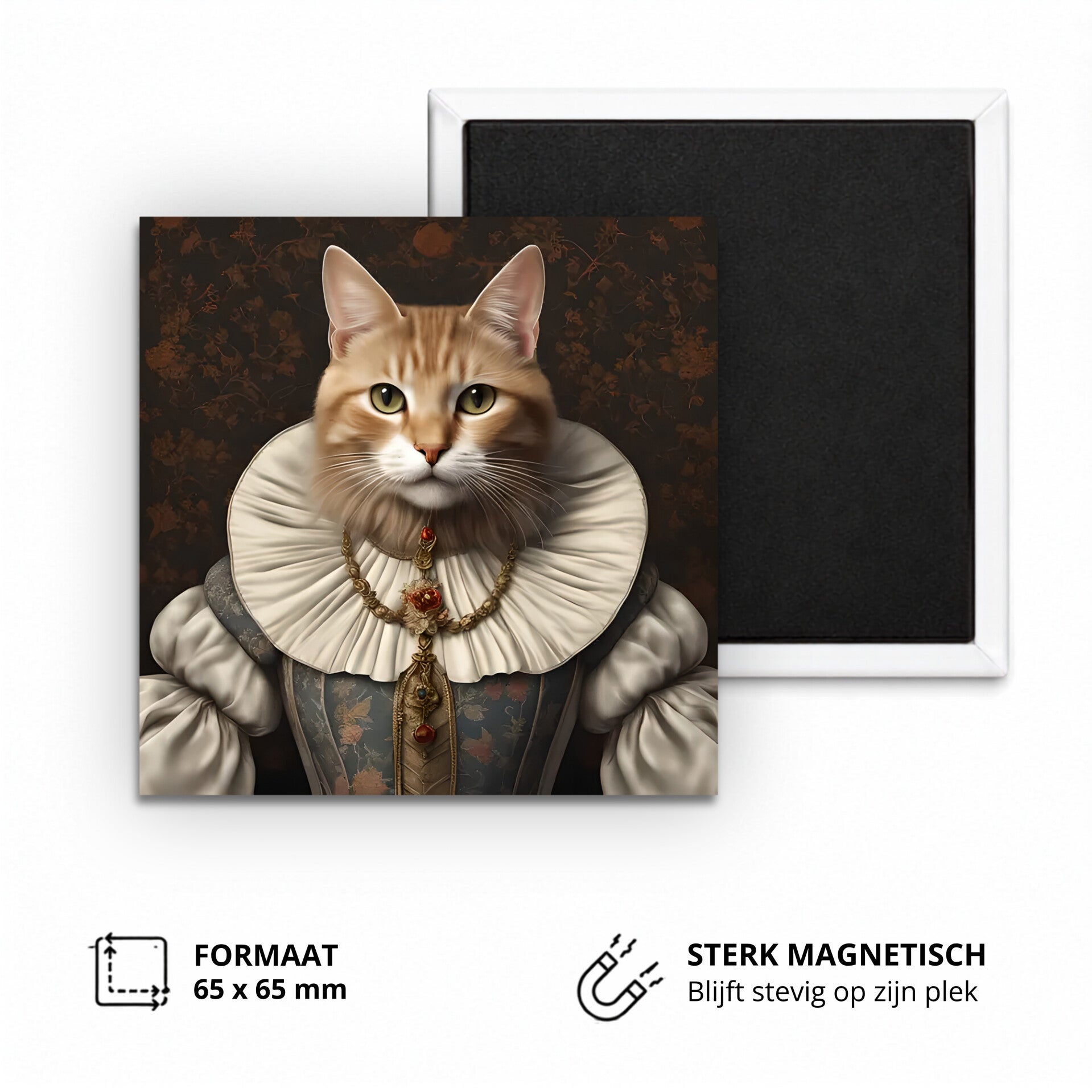 Koelkastmagneet, lady cat-costume