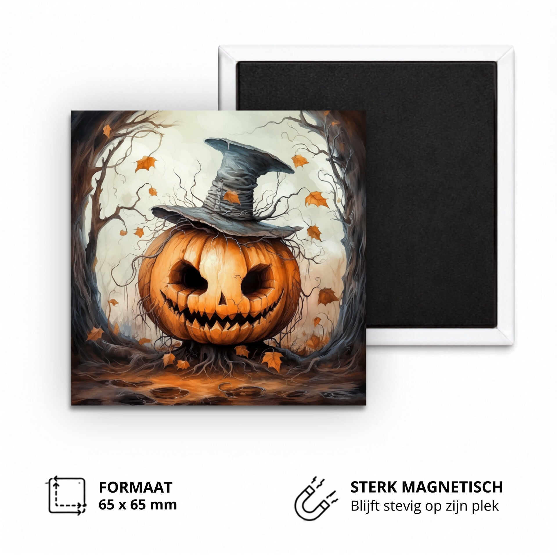 Koelkastmagneet halloween pompoen