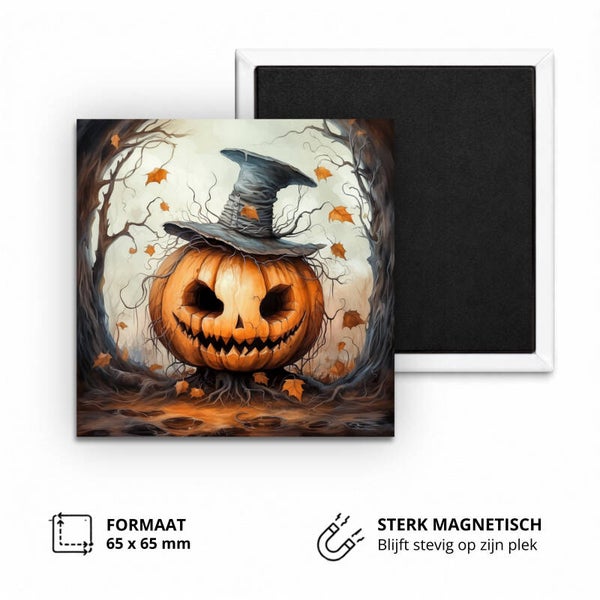 Koelkastmagneet halloween pompoen