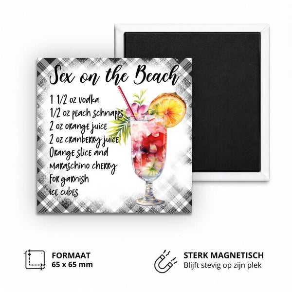Koelkastmagneet, cocktails