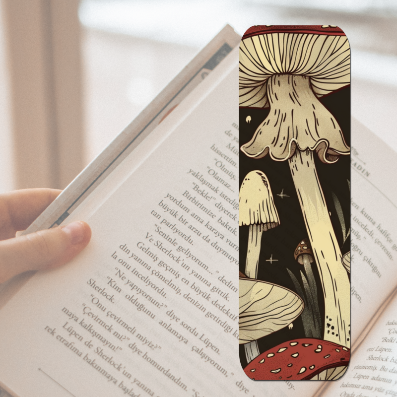 Boekenlegger retro paddestoel