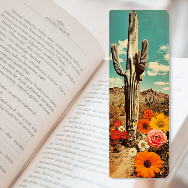 Boekenlegger retro cactus