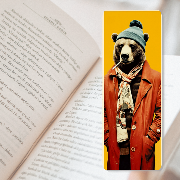 Boekenlegger retro Bear