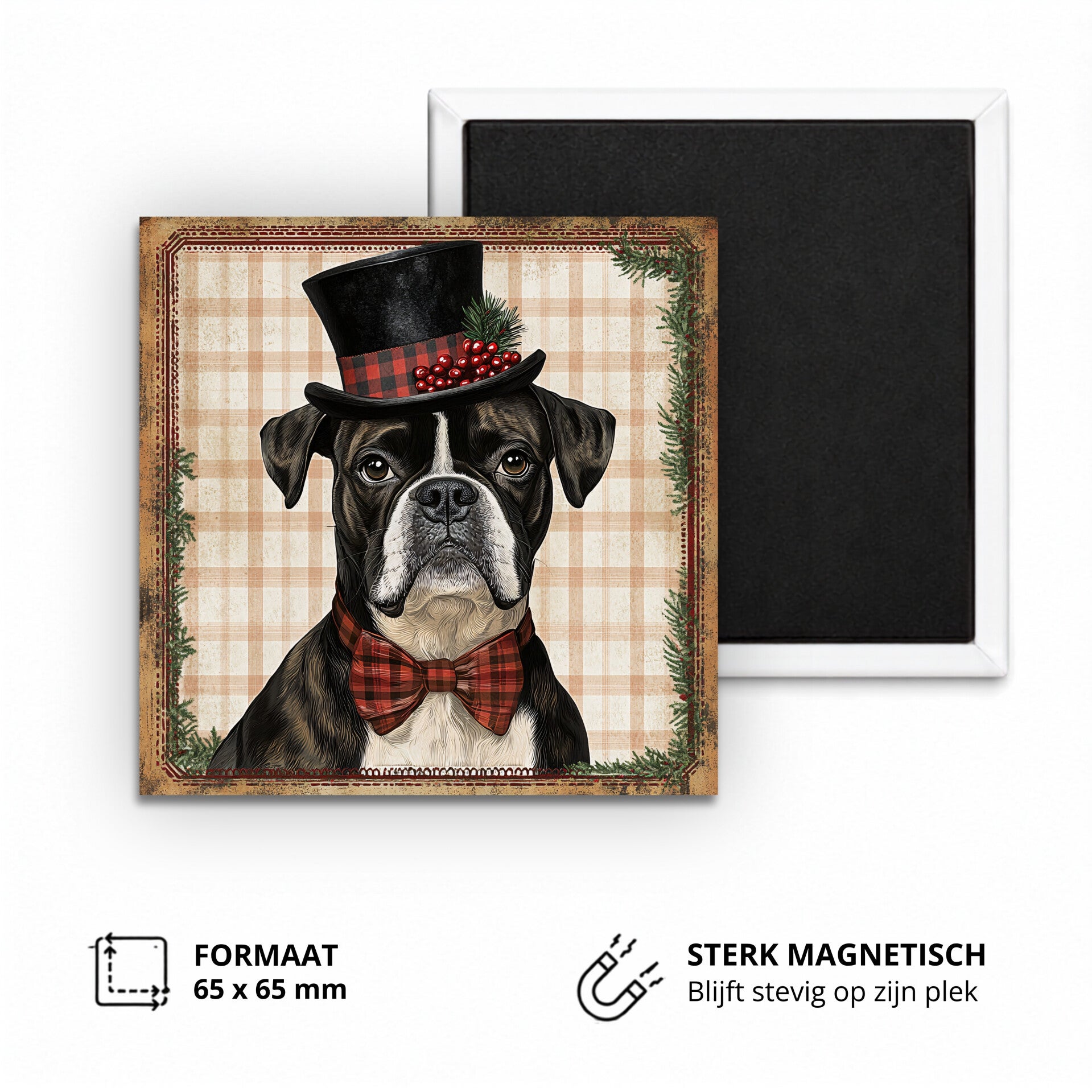 Koelkastmagneet, retro dog