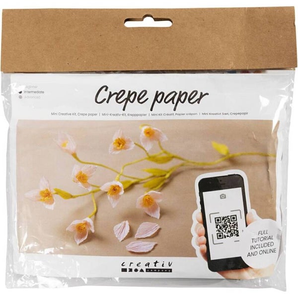DIY bloemen van crepepapier kersentak