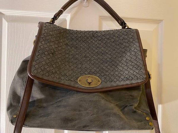 Unbranded Handbag in Gray with studs