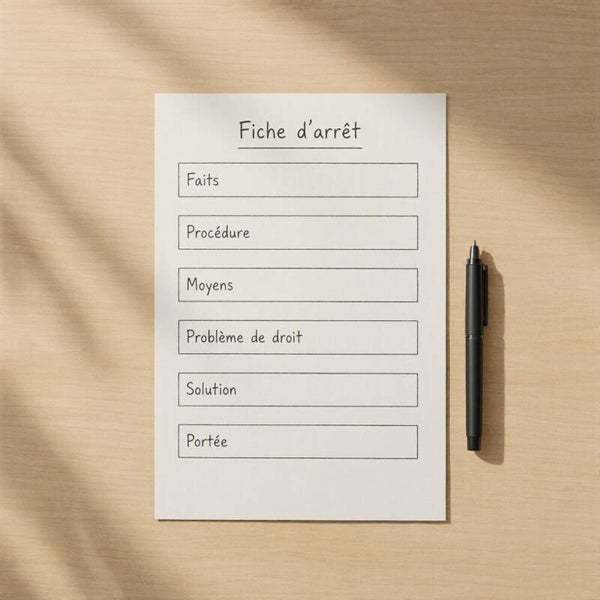🧠 Fiche Méthode de la Fiche d'arrêt