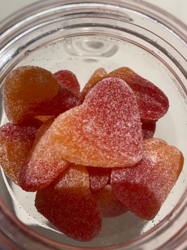 Peach Fizzy Jelly Hearts