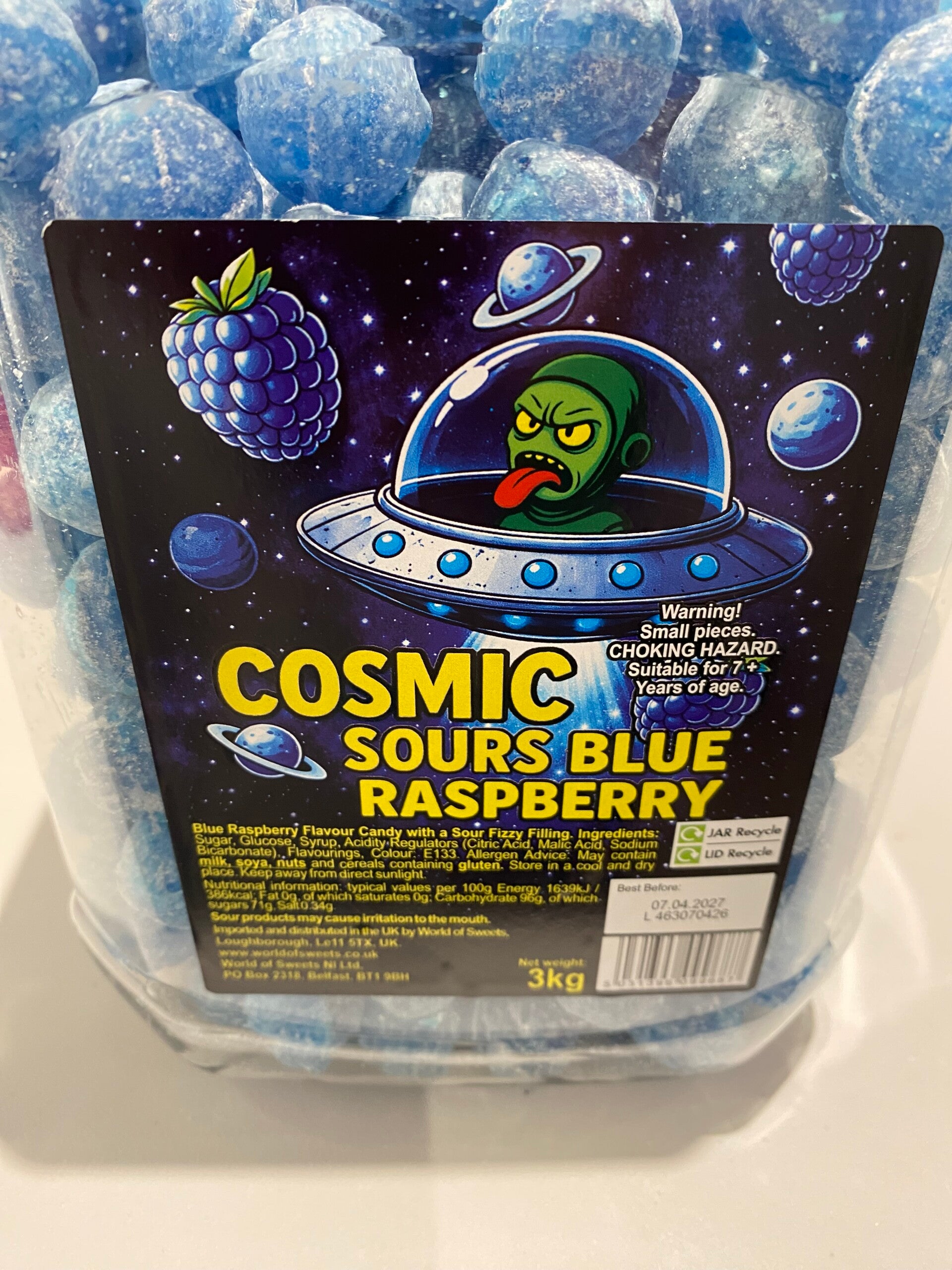 Cosmic Sours Blue Raspberry Flavour