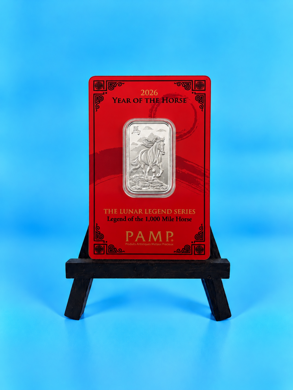 Pamp Suisse🇨🇭Lunar Series Year of the Horse 2026 10 g Silver