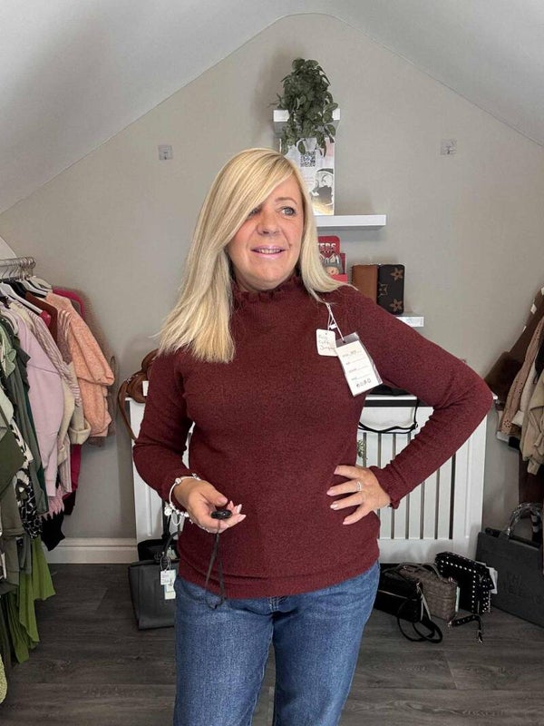 Frill Cuff Jumper ONE SIZE: 8-16