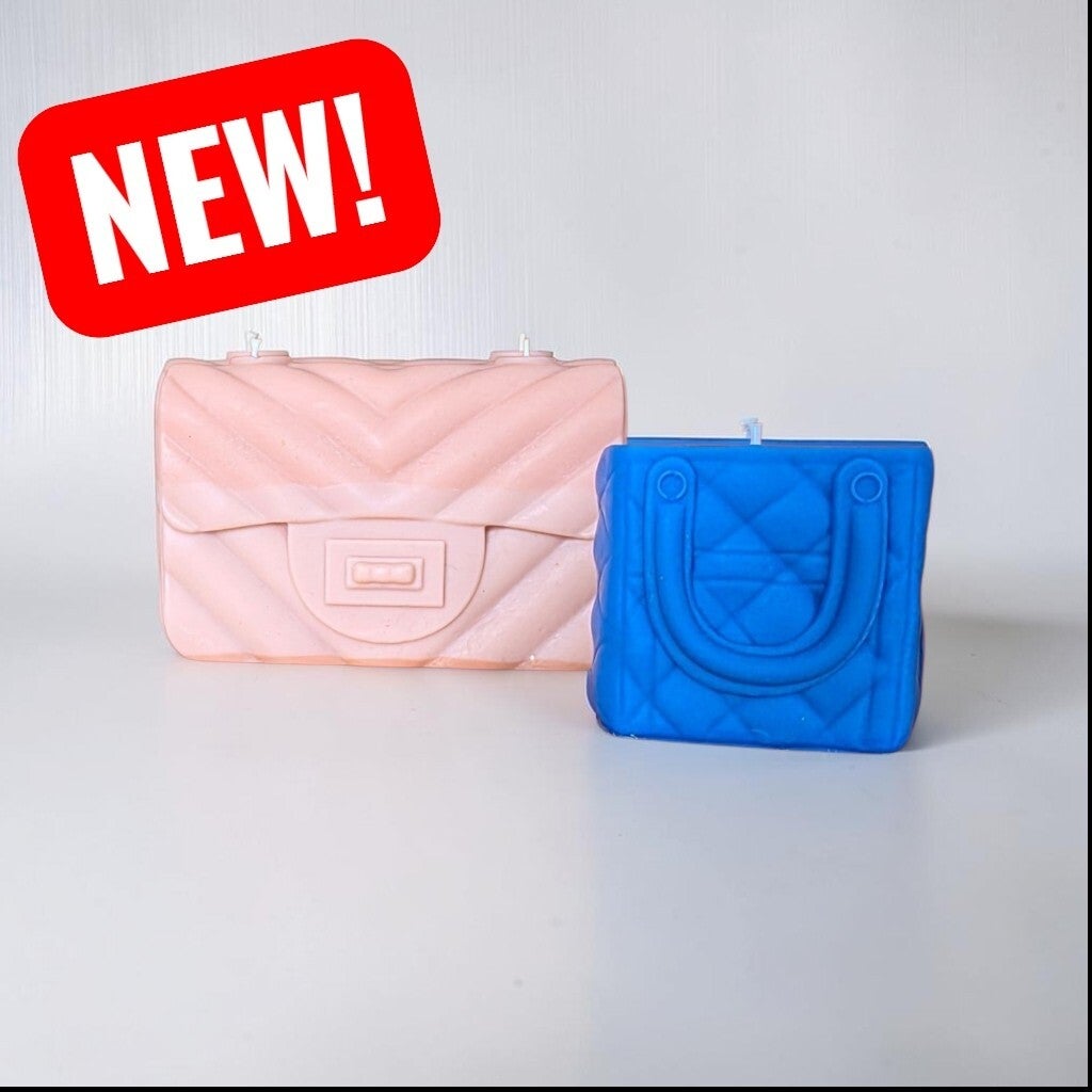 2 er Set Handtasche als Kerze in ( grossund eine kleine)