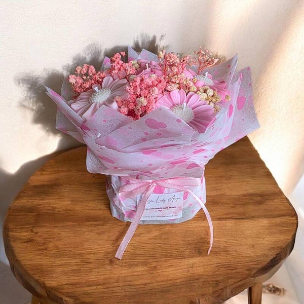 Kezenblumenstrauss in Rosa ohne Duft