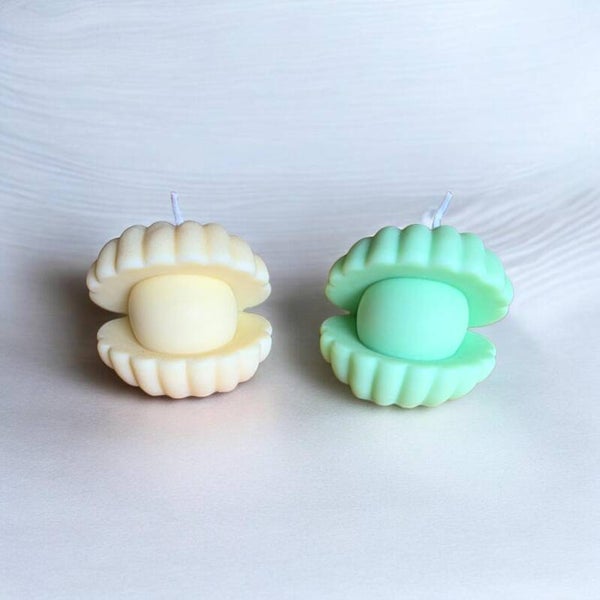 2er Set Muschelkerzen