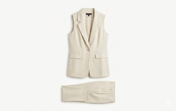 sleeveless blazer & pants for woman