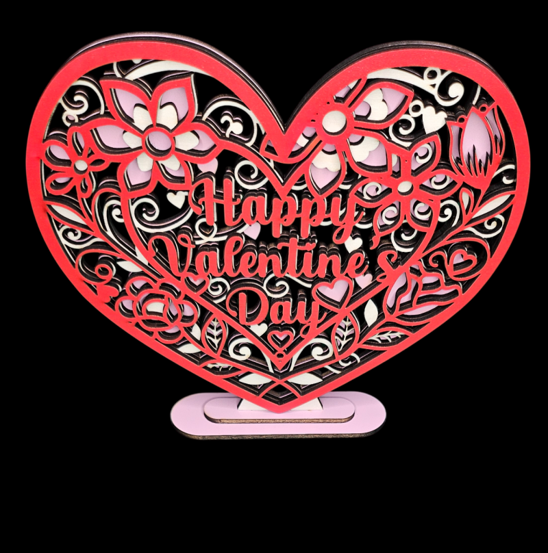 Laser cut clocks in various designs and colours