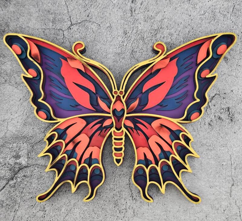 Laser cut clocks in various designs and colours
